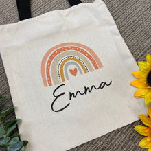Load image into Gallery viewer, Personalised Rainbow Tote Bag