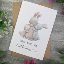 Load image into Gallery viewer, Little Bunnies - Personalised Mother's Day Card