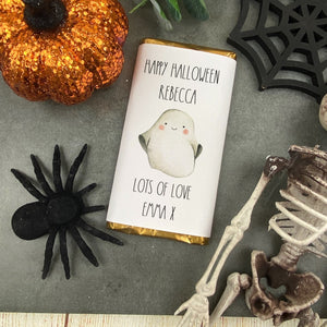 Ghost Happy Halloween - Personalised Chocolate Bar