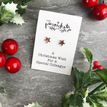 Load image into Gallery viewer, A Christmas Wish For A Special Colleague - Star Earrings-3-The Persnickety Co