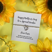 Load image into Gallery viewer, Happy Mother's Day To A Special Auntie Beaded Charm Bracelet-4-The Persnickety Co
