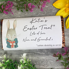 Load image into Gallery viewer, Easter Rabbit Personalised Chocolate Bar
