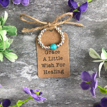 Load image into Gallery viewer, A Little Wish For Healing - Turquoise Stretch Ring-9-The Persnickety Co