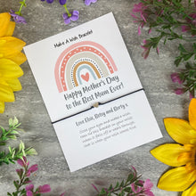 Load image into Gallery viewer, Happy Mother's Day To The Best Mum Ever Wish Bracelet