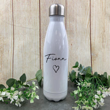 Load image into Gallery viewer, Personalised Heart Water Bottle-The Persnickety Co
