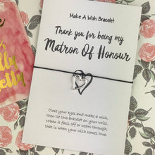 Load image into Gallery viewer, Thank You For Being My Matron of Honour Wish Bracelet-6-The Persnickety Co