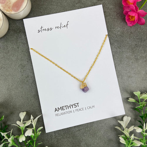 Dainty Crystal Necklace - Amethyst-The Persnickety Co