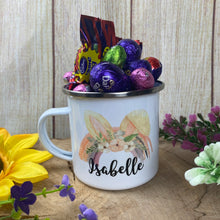 Load image into Gallery viewer, Easter Rainbow Personalised Enamel Mug