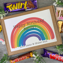Load image into Gallery viewer, Rainbow Happy Birthday Personalised Chocolate Box-2-The Persnickety Co