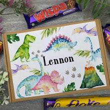 Load image into Gallery viewer, Personalised Dinosaur Chocolate Bar Box