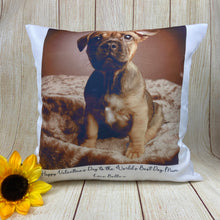 Load image into Gallery viewer, Personalised Valentines Dog Mum Cushion