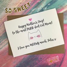 Load image into Gallery viewer, Happy Mother's Day - Cat Mum Card-3-The Persnickety Co