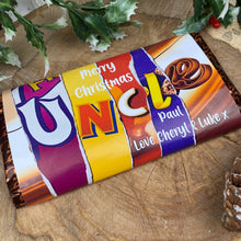 Load image into Gallery viewer, Merry Christmas Uncle Novelty Personalised Chocolate Bar