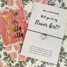 Load image into Gallery viewer, Will You Be My Flower Girl Wish Bracelet-The Persnickety Co