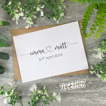 Load image into Gallery viewer, Couples Personalised Wedding Card-6-The Persnickety Co