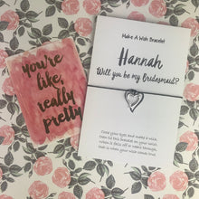 Load image into Gallery viewer, Bridesmaid Proposal Wish Bracelet-The Persnickety Co