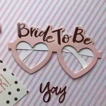 Load image into Gallery viewer, Bride To Be Heart Shaped Glasses-4-The Persnickety Co