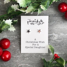 Load image into Gallery viewer, A Christmas Wish For A Special Daughter - Star Earrings-4-The Persnickety Co