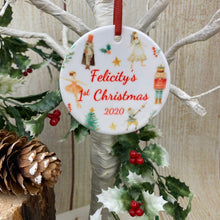 Load image into Gallery viewer, Nutcracker Babies 1st Christmas Hanging Decoration-The Persnickety Co