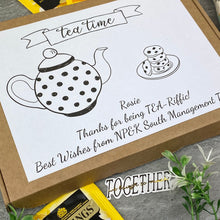 Load image into Gallery viewer, Tea-Riffc Personalised Tea and Biscuit Box-The Persnickety Co