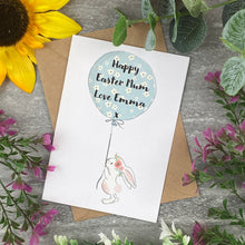Load image into Gallery viewer, Happy Easter Balloon Rabbit Card