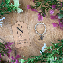 Load image into Gallery viewer, Bridesmaid Beaded Ring With Big Initial-4-The Persnickety Co