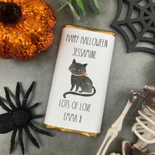 Load image into Gallery viewer, Cat Happy Halloween - Personalised Chocolate Bar