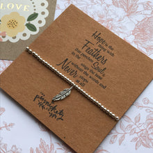 Load image into Gallery viewer, Beaded Charm Bracelet - Hope Is The Thing With Feathers.-8-The Persnickety Co