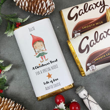 Load image into Gallery viewer, Niece Christmas Gift - Personalised Chocolate Bar