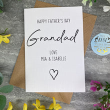 Load image into Gallery viewer, Personalised Happy Father's Day Grandad Card