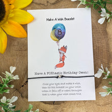 Load image into Gallery viewer, Have A Foxtastic Birthday Wish Bracelet-3-The Persnickety Co