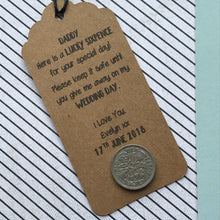 Load image into Gallery viewer, Lucky Sixpence Gift Tag For Dad-4-The Persnickety Co