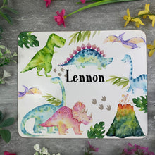 Load image into Gallery viewer, Dinosaur Enamel Mug, Placemat and Coaster