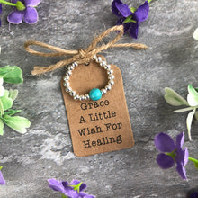 Load image into Gallery viewer, A Little Wish For Healing - Turquoise Stretch Ring-7-The Persnickety Co