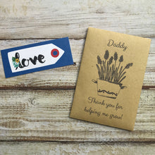 Load image into Gallery viewer, Daddy/ Grandad Thank You For Helping Me Grow! Mini Kraft Envelope with Wildflower Seeds-2-The Persnickety Co