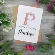 Load image into Gallery viewer, Personalised Rabbit 1st Easter Initial Card