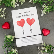 Load image into Gallery viewer, Happy Valentine's Day Balloon Names Wish Bracelet