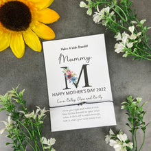 Load image into Gallery viewer, Happy Mother's day - Personalised Wish Bracelet For Mum