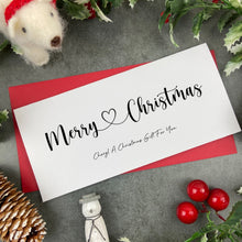 Load image into Gallery viewer, Personalised 'Merry Christmas' Money Wallet-The Persnickety Co