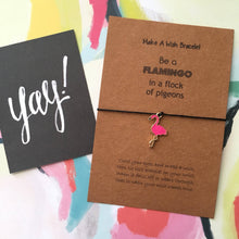 Load image into Gallery viewer, Be a Flamingo in a Flock of Pigeons - Enamel Charm-The Persnickety Co
