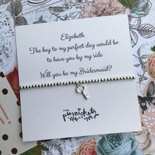 Load image into Gallery viewer, Bridesmaid Beaded Charm Bracelet