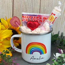 Load image into Gallery viewer, Enamel Mug - Rainbow The Greater The Storm