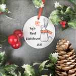 Load image into Gallery viewer, Personalised First Christmas Hanging Decoration-2-The Persnickety Co