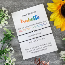 Load image into Gallery viewer, Personalised First Day At School Wish Bracelet-8-The Persnickety Co