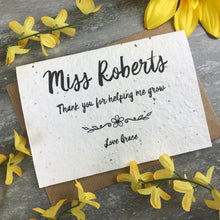 Load image into Gallery viewer, Personalised Teacher Card Thank You For Helping Me Grow-6-The Persnickety Co