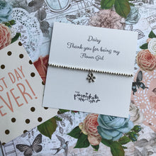 Load image into Gallery viewer, Beaded Charm Bracelet - Thank You For Being My Flower Girl-5-The Persnickety Co