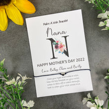 Load image into Gallery viewer, Happy Mother's Day Nana - Personalised Wish Bracelet For Nana