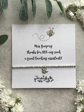 Load image into Gallery viewer, Beaded Charm Bracelet - Thanks For BEE-ing Such A Great Teacher / Teaching Assistant-2-The Persnickety Co