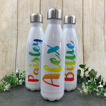 Load image into Gallery viewer, Rainbow Name Water Bottle-The Persnickety Co