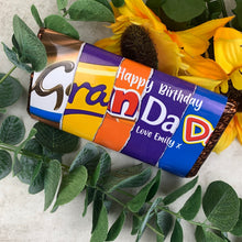 Load image into Gallery viewer, Personalised Grandad Birthday Chocolate Bar